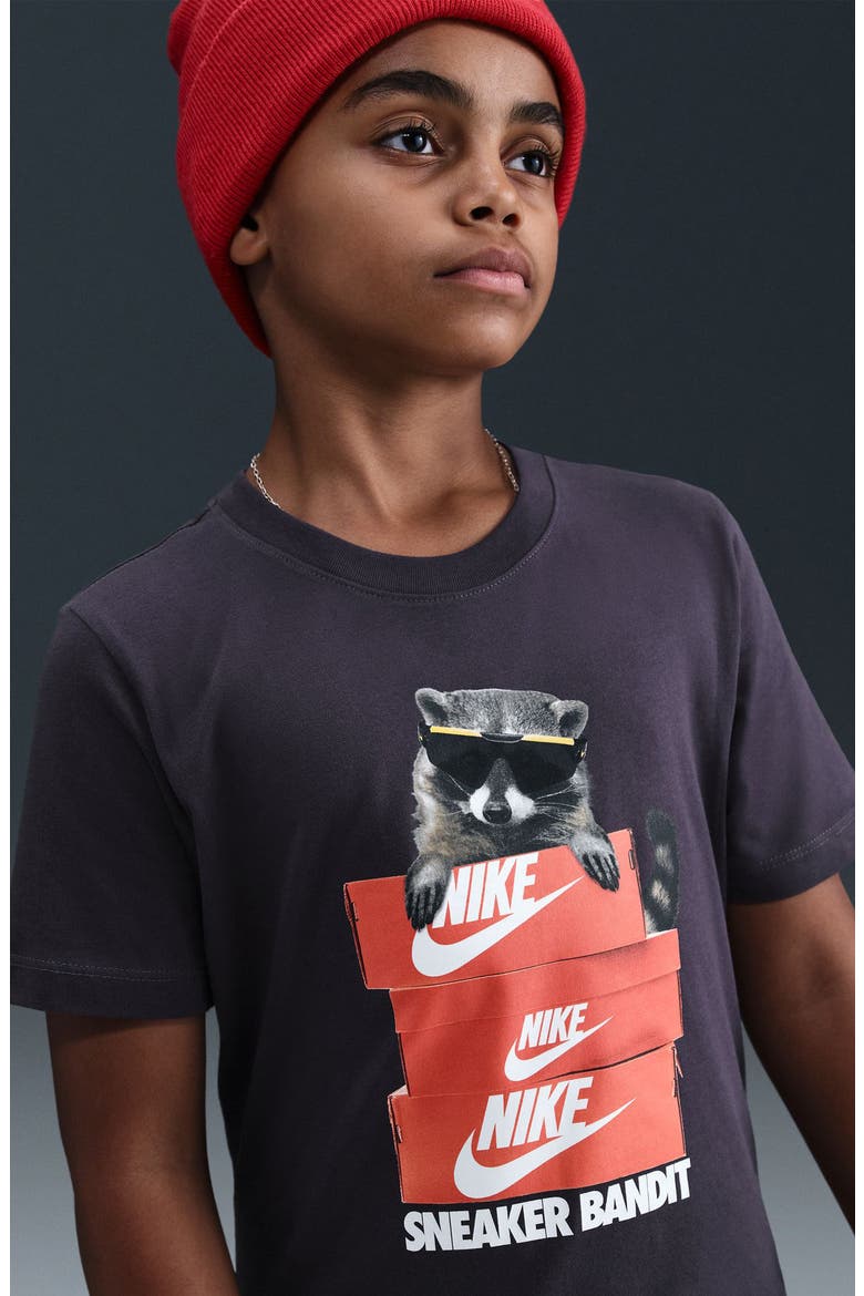 Kids' Sneaker Bandit Cotton Graphic T-Shirt, Alternate, color, CAVE PURPLE