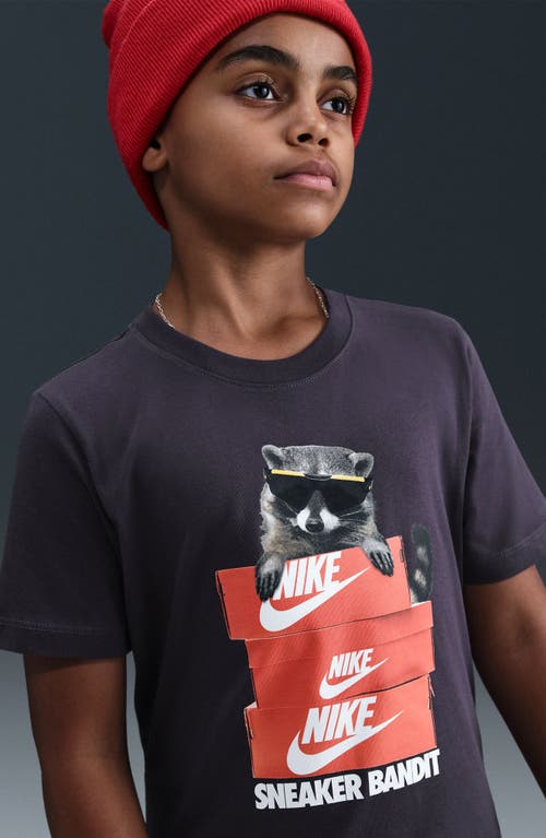 Nike Kids' Sneaker Bandit Cotton Graphic T-shirt In Purple