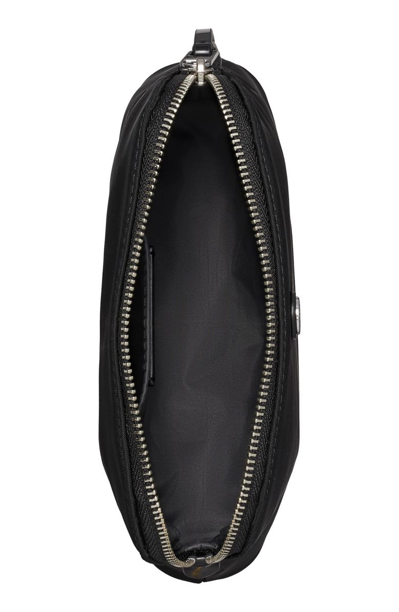 Tory Burch Small Dome Nylon Cosmetic Case, Alternate, color, Black