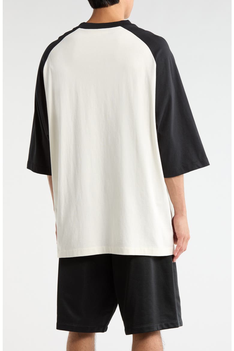 Cotton Baseball T-Shirt, Alternate, color, IVORY BODY / BLACK