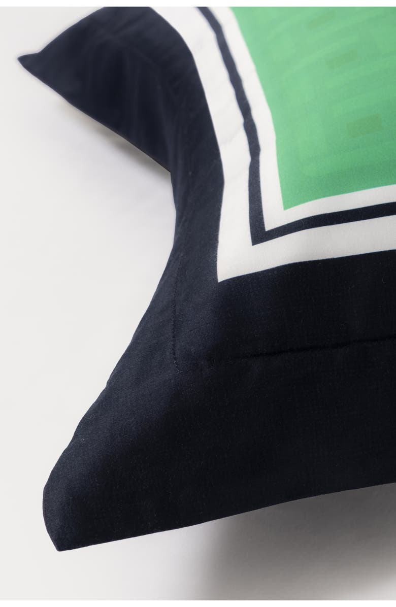 Brooks Brothers Set of Two Framed Print Sateen Pillow Shams, Alternate, color, Navy