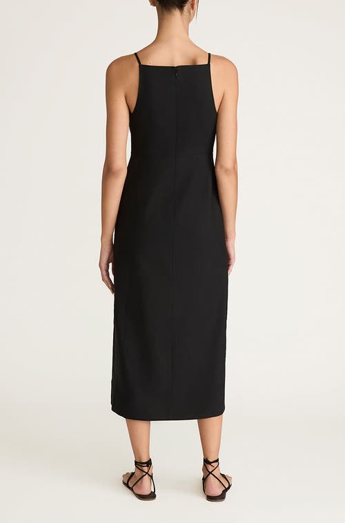 REBECCA TAYLOR REBECCA TAYLOR STRUCTURED BUTTON FRONT MIDI DRESS