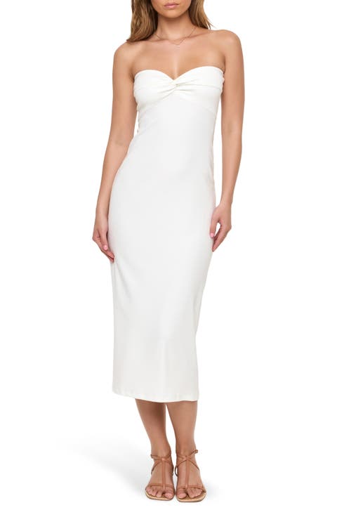Lisette Strapless Rib Cover-Up Dress
