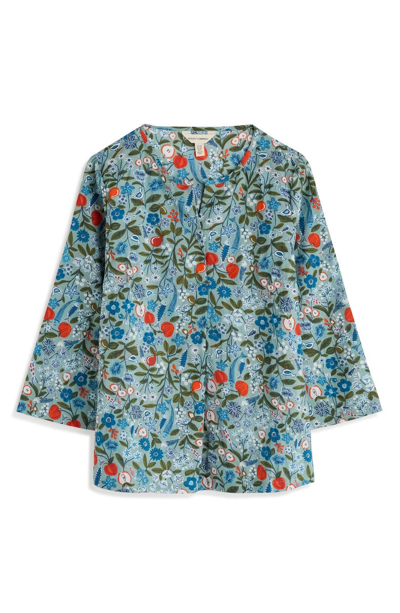 Seasalt Cornwall Watercolour Sketch Floral Print Woven Shirt, Alternate, color, Still Life Sea Holly