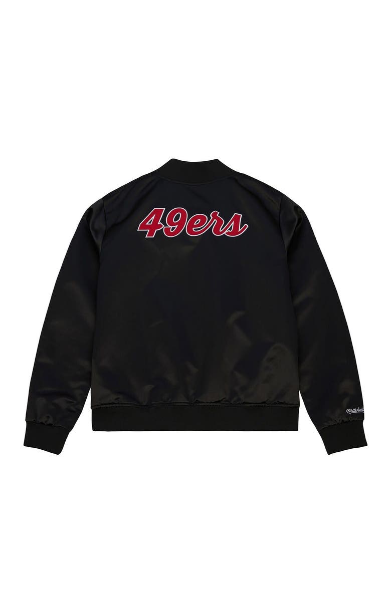 Mitchell & Ness Women's Mitchell & Ness Black San Francisco 49ers Full-Snap Satin Jacket, Alternate, color, Black