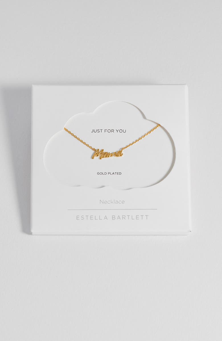 Estella Bartlett Mama Pendant Necklace, Alternate, color, Gold