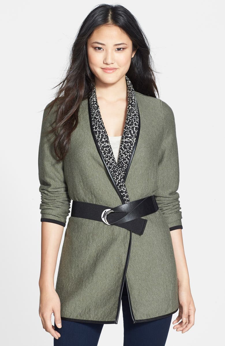NIC+ZOE 'Best Friend' Reversible Belted Knit Coat, Alternate, color,