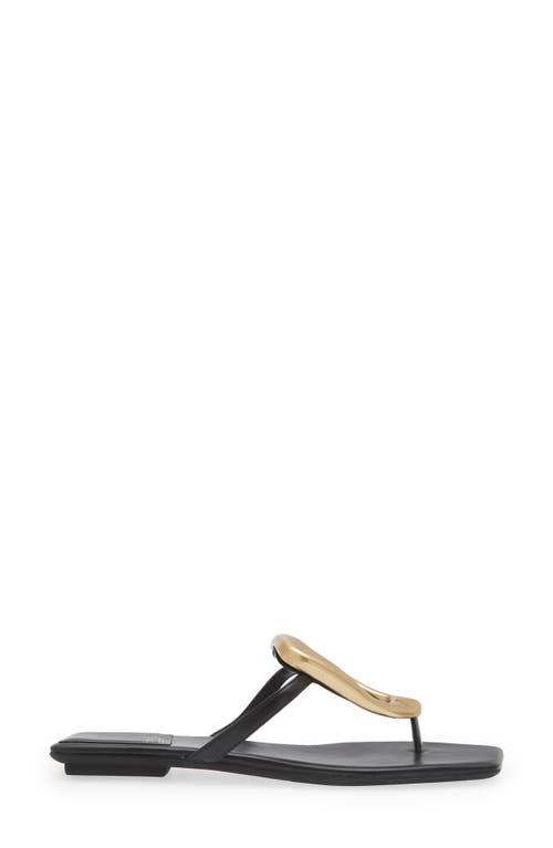 Jeffrey Campbell Linques-j Embellished T-strap Flat Jelly Sandals In Black