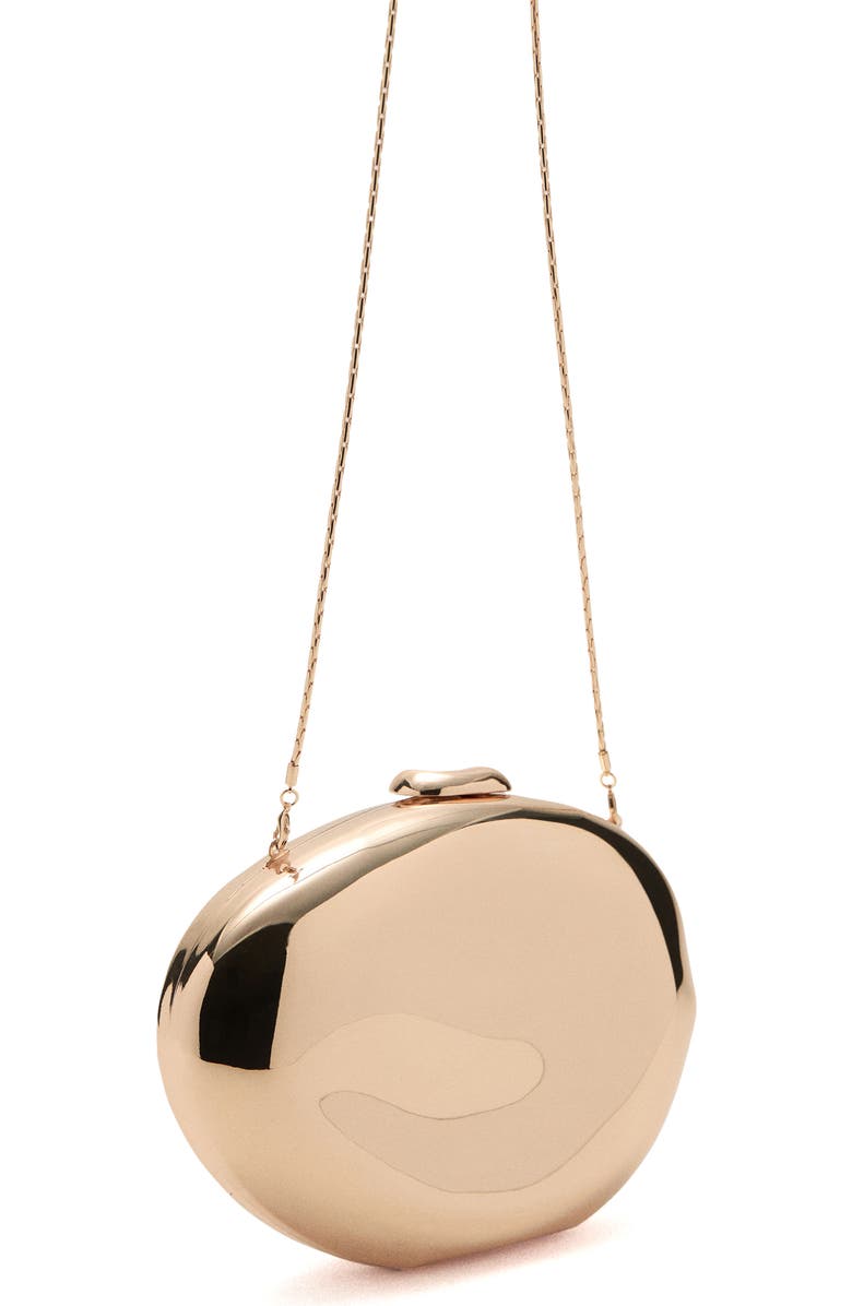 MANGO Metallic Oval Clutch, Main, color,