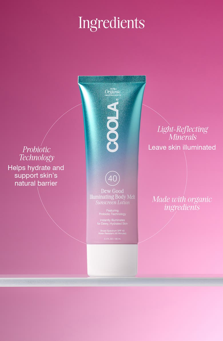 COOLA<sup>®</sup> Dew Good Illuminating Body Melt Lotion, Alternate, color,