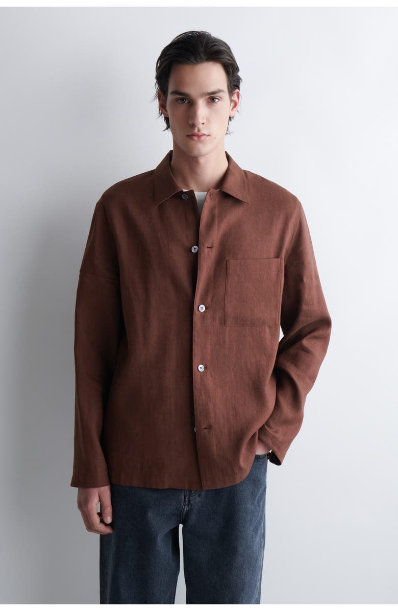 COS Linen Relaxed Shirt, Main, color,