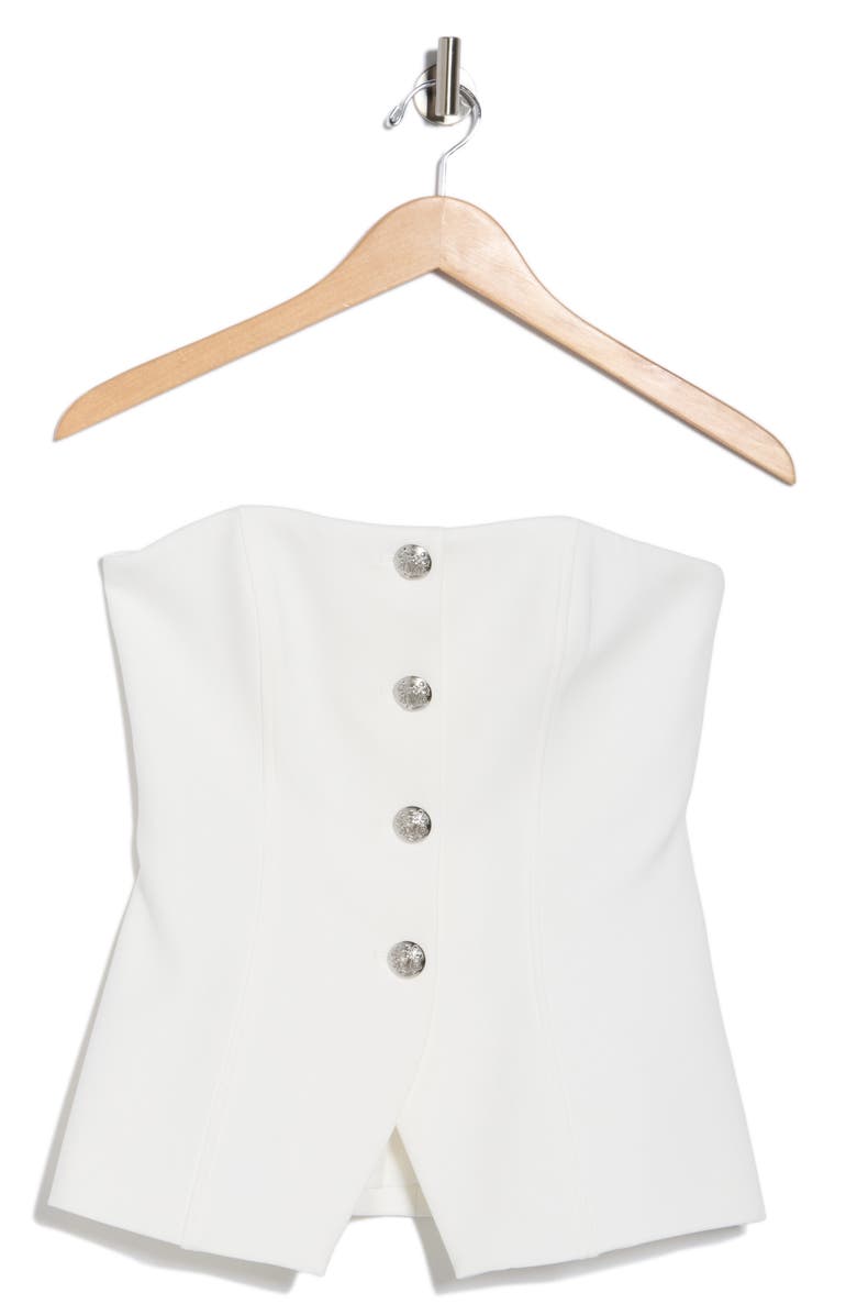 Veronica Beard Forman Bustier Top, Alternate, color, Off White