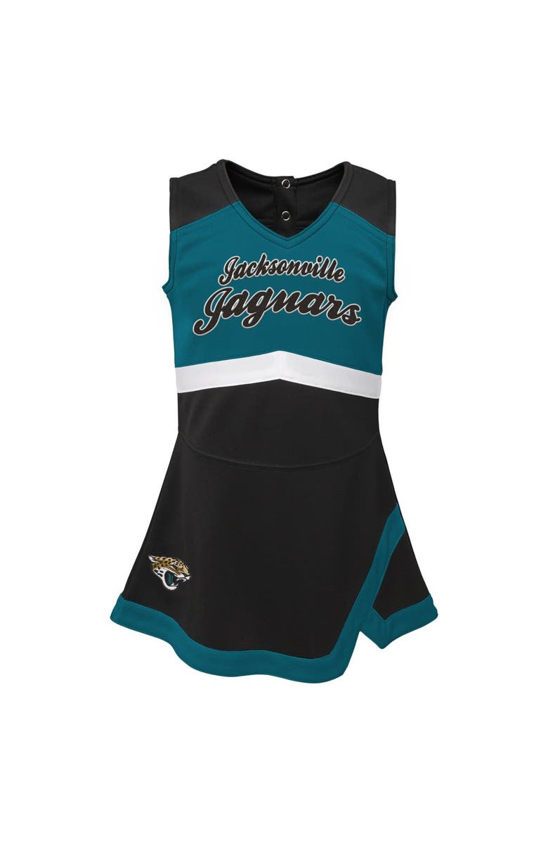 Outerstuff Girls Toddler Black Jacksonville Jaguars Cheer Captain Dress with Bloomers, Alternate, color, Black