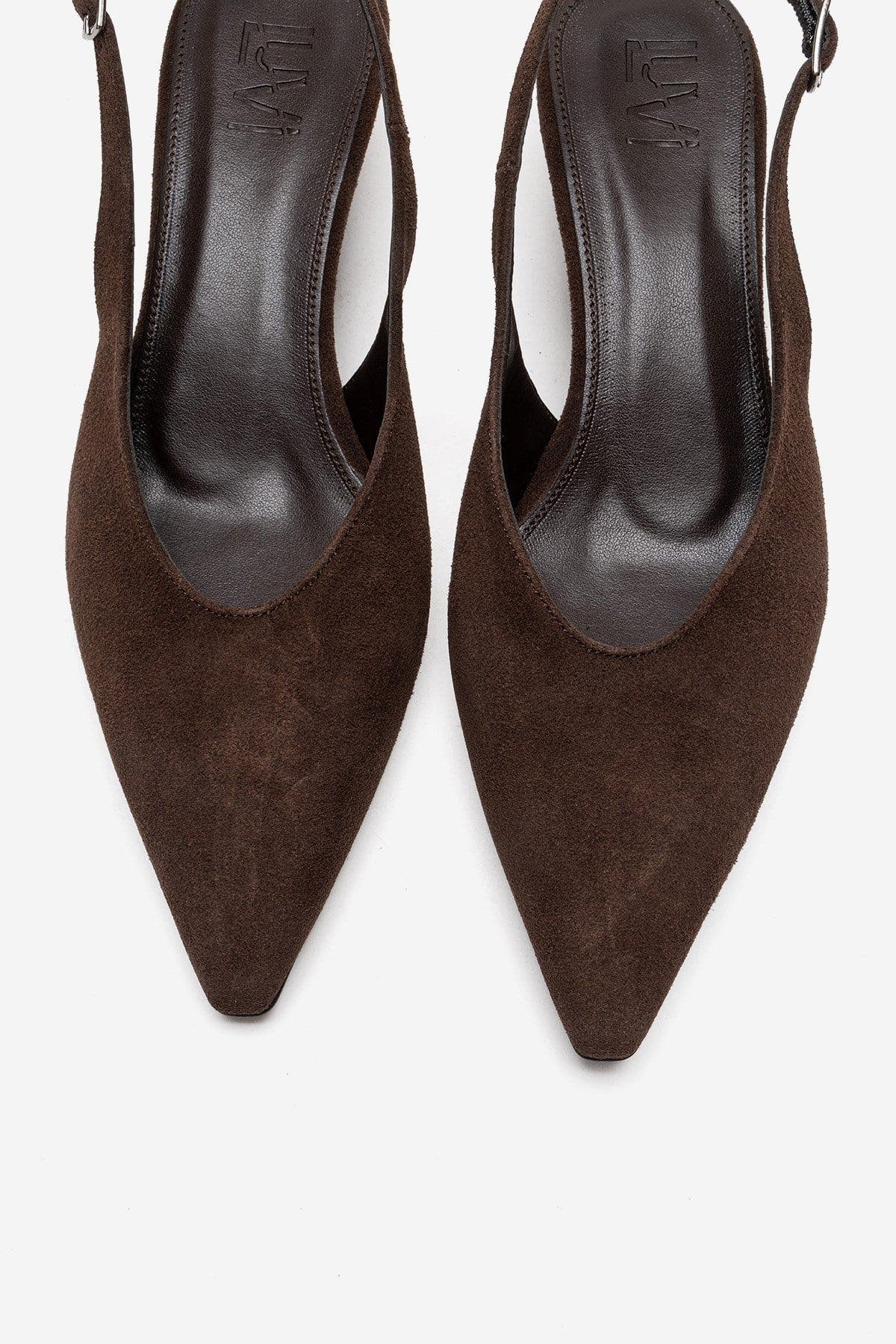 Prologue Shoes Cosella Slingback Pump, Alternate, color, Brown Suede