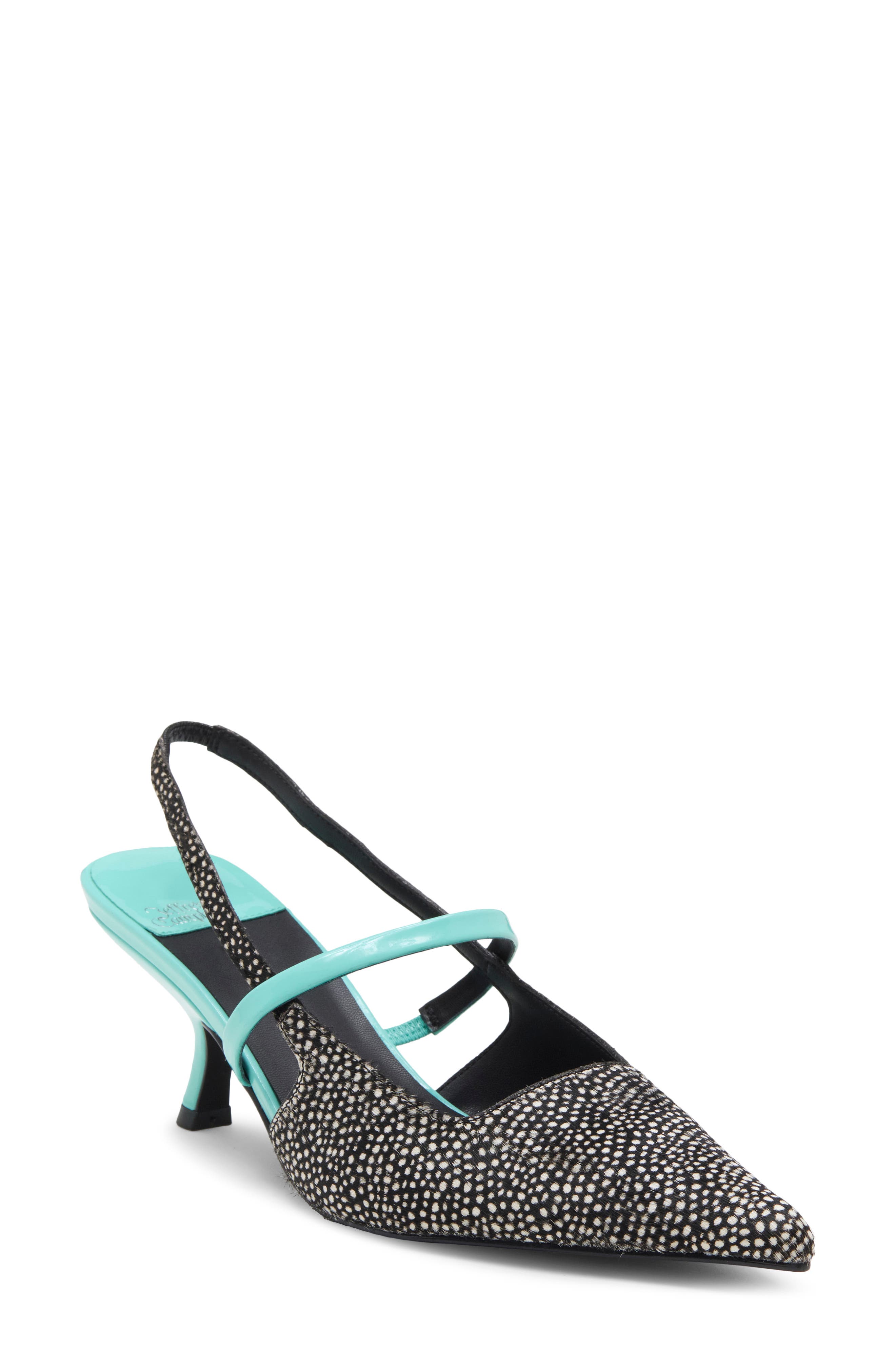 BLACK WHITE DOT TEAL