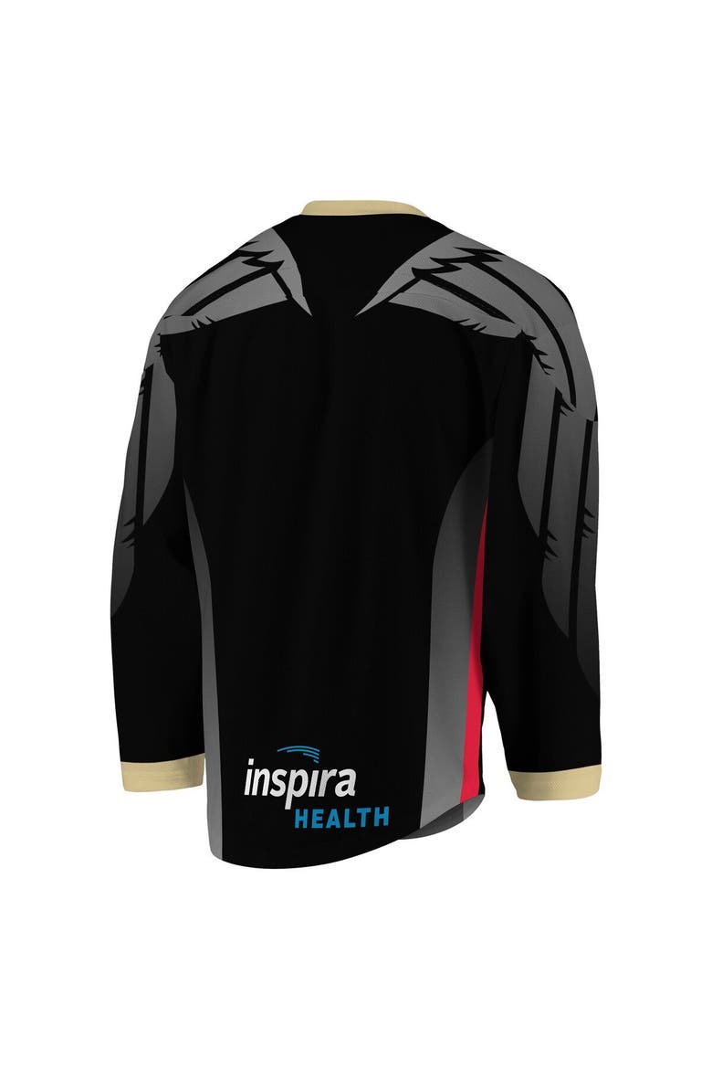 Men's Black/Gray Philadelphia Wings Replica Jersey, Alternate, color, Black