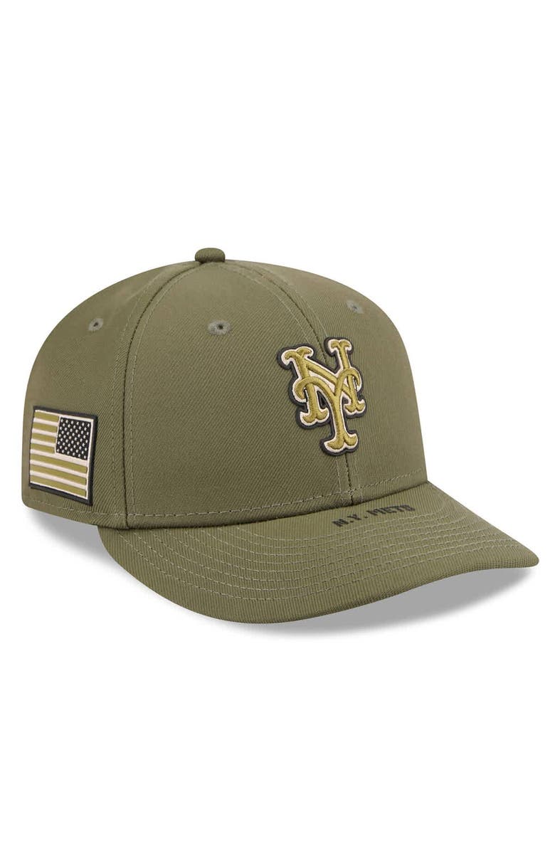 New Era Men's New Era Olive New York Mets 2026 Armed Forces Day Low Profile 59FIFTY Fitted Hat, Main, color,