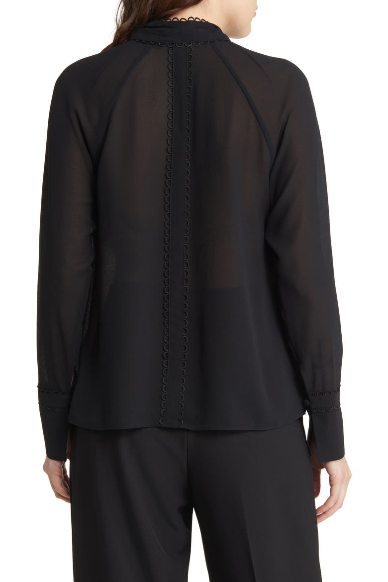 Julinaa Long Sleeve Blouse, Alternate, color, BLACK