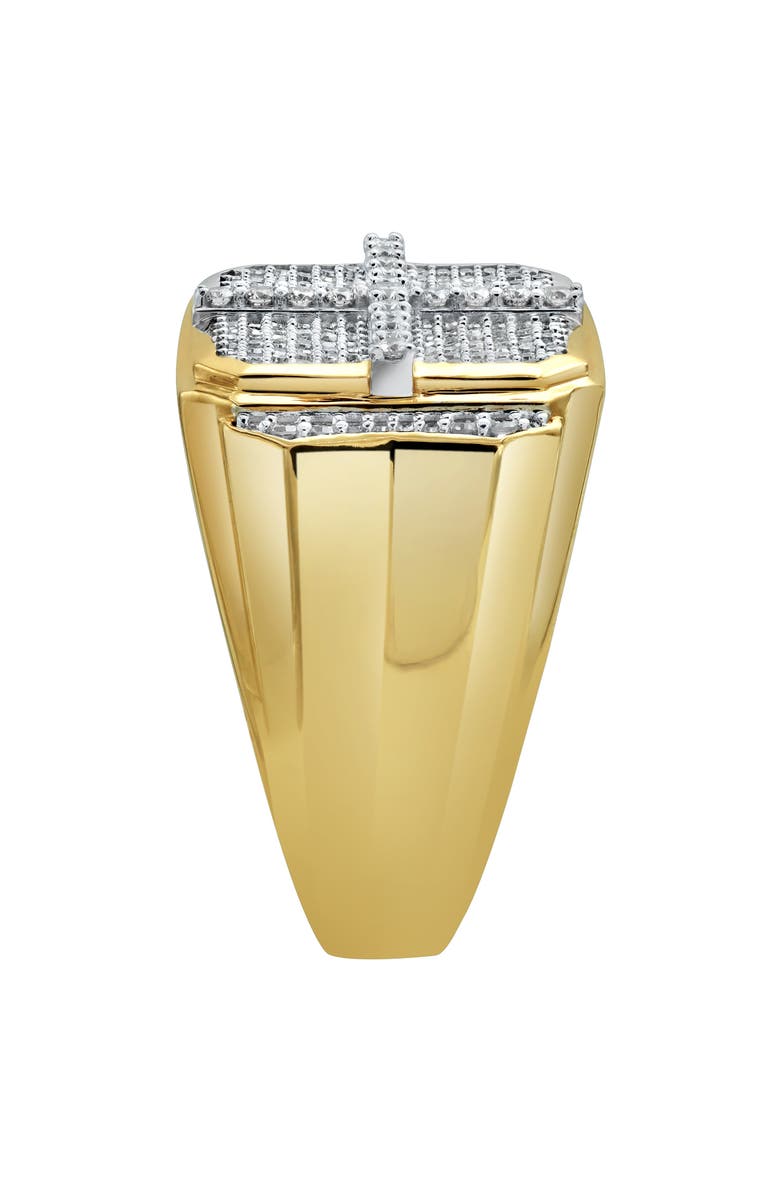 LuvMyJewelry Iced Oriel 14K Yellow Gold Diamond Men Statement Ring - 1.02ct., Alternate, color, 14K Yellow Gold