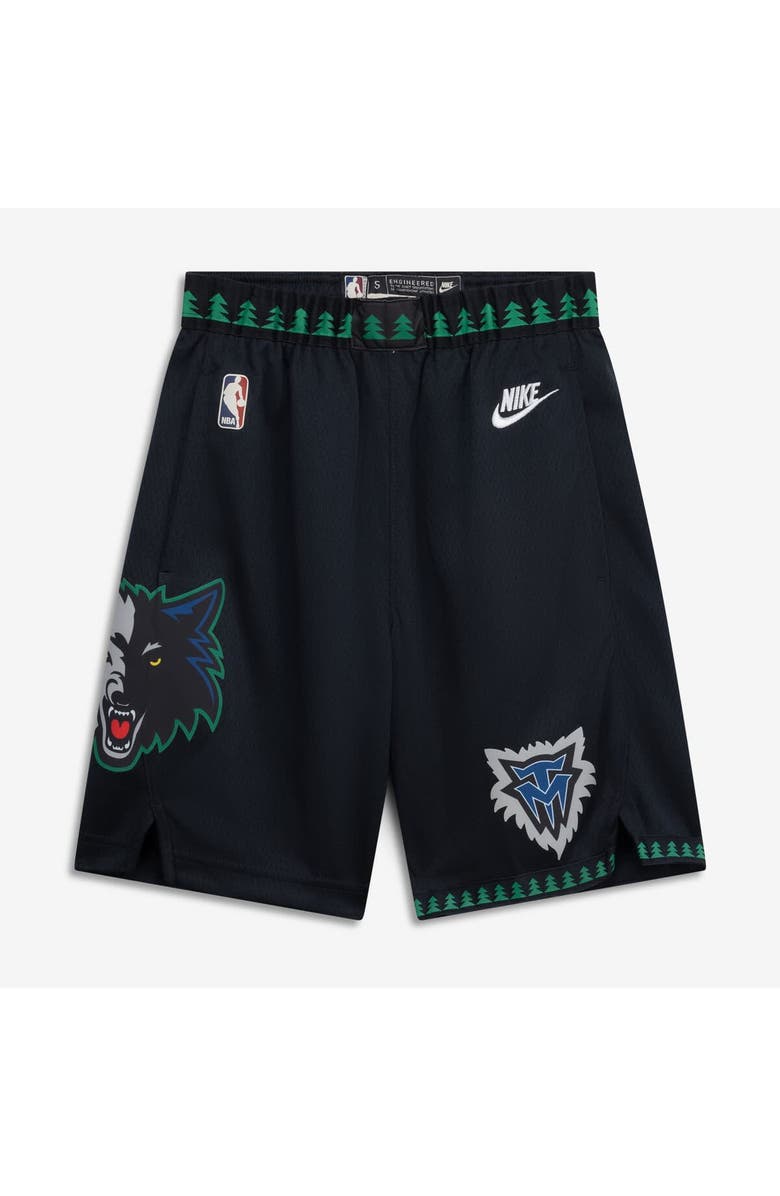 Nike Youth Nike  Black Minnesota Timberwolves Hardwood Classics Dri-FIT Swingman Shorts, Main, color, Black