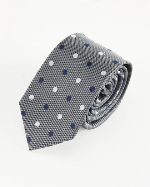 Polka Dot Silk Jacquard Tie