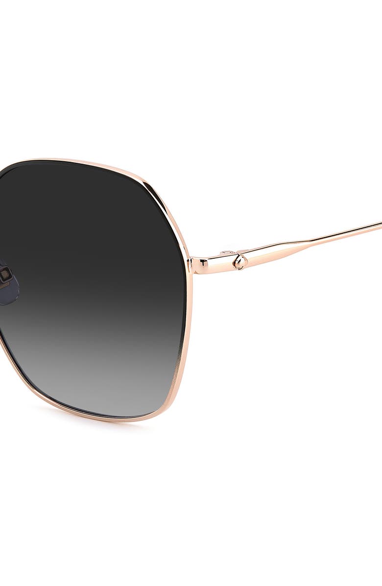 Kate Spade New York kenna 57mm square sunglasses, Alternate, color, Black Pink/ Grey Shaded