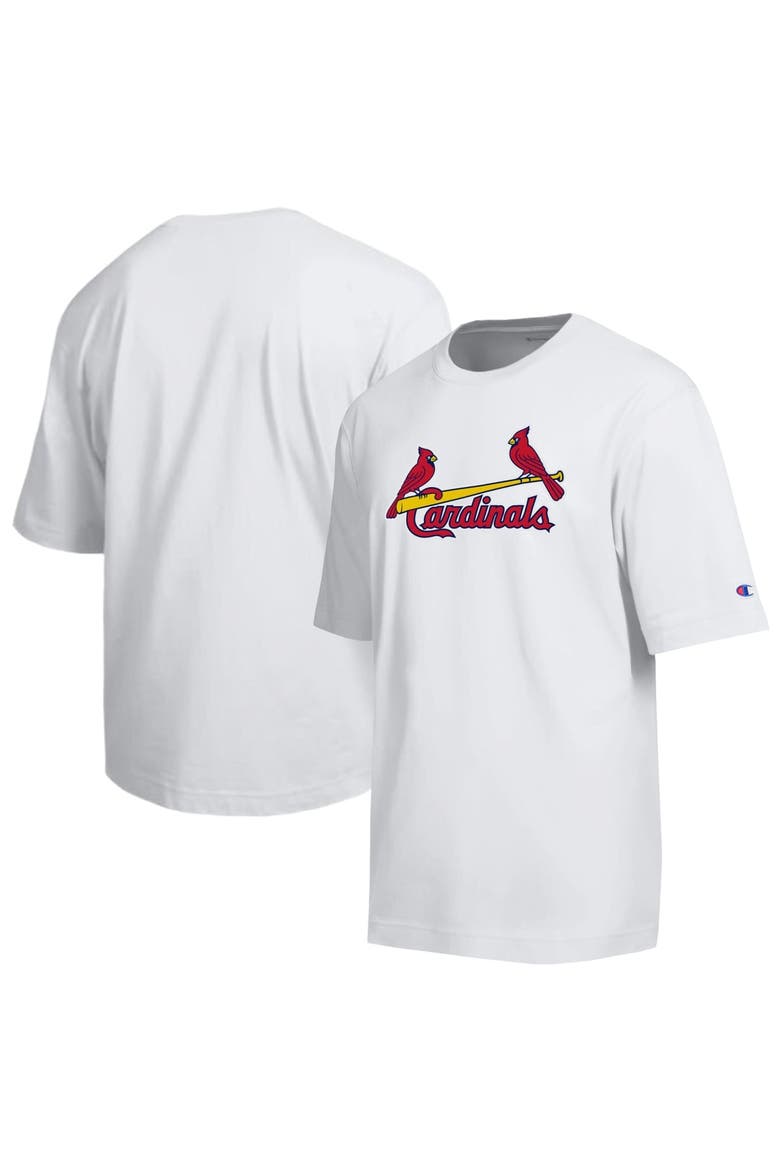 Men's Champion White St. Louis Cardinals All Star Arched Chenille Wordmark T-Shirt, Main, color, White