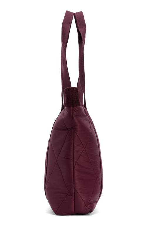 Barbour Healy Mixed Media Tote In Burgundy