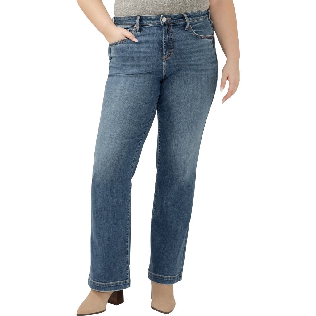 Shop Silver Jeans Co. Avery Curvy Relaxed Straight Leg Trouser Jeans