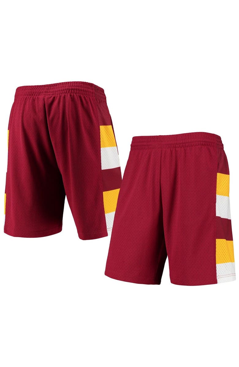 Mitchell & Ness Men's Mitchell & Ness Wine Cleveland Cavaliers 1979-80 Hardwood Classics Swingman Shorts, Main, color, 