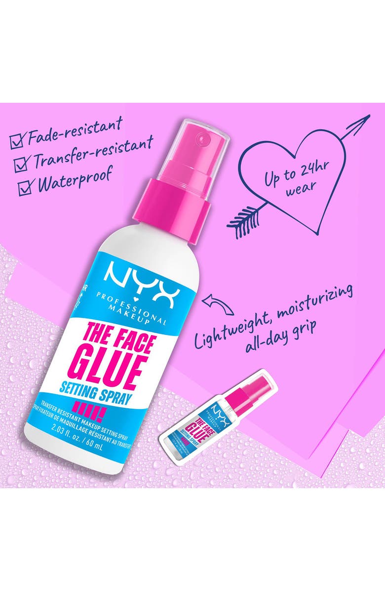 NYX PROFESSIONAL MAKEUP The Face Glue Setting Spray, Alternate, color, No Shade