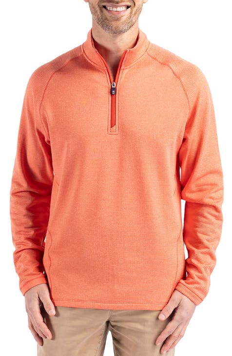 St Croix Knit Orange 1/4 Zip Sweater on sale Large