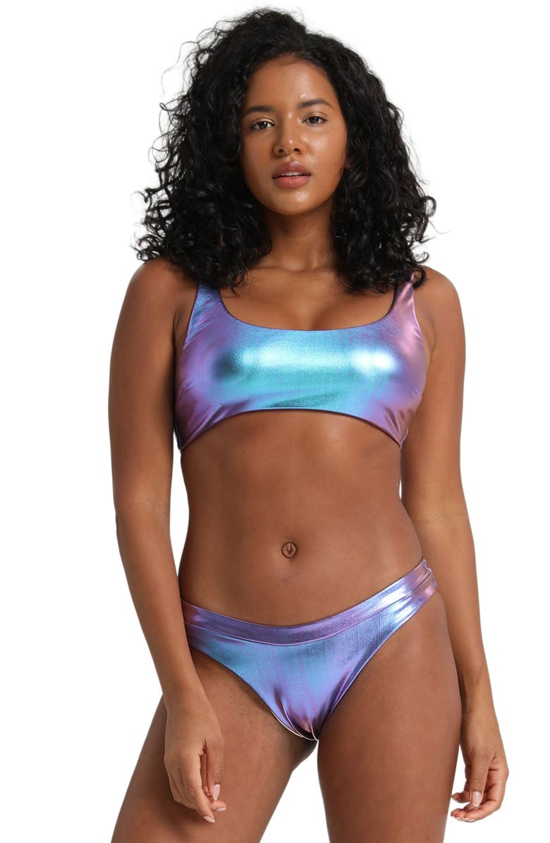 LECHERY<sup>®</sup> Lustrous Scoop Neck Bikini Top, Alternate, color, 