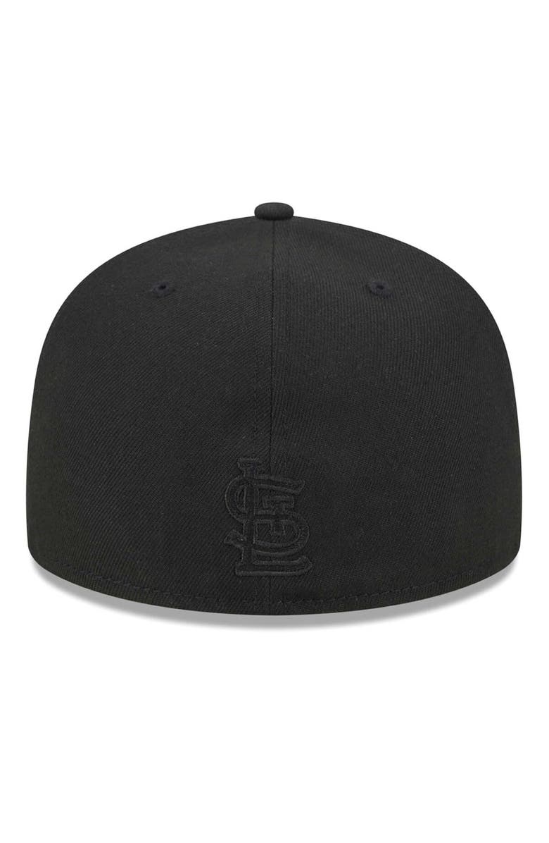 New Era Men's New Era Black St. Louis Cardinals Satin Peek 59FIFTY Fitted Hat, Alternate, color, 