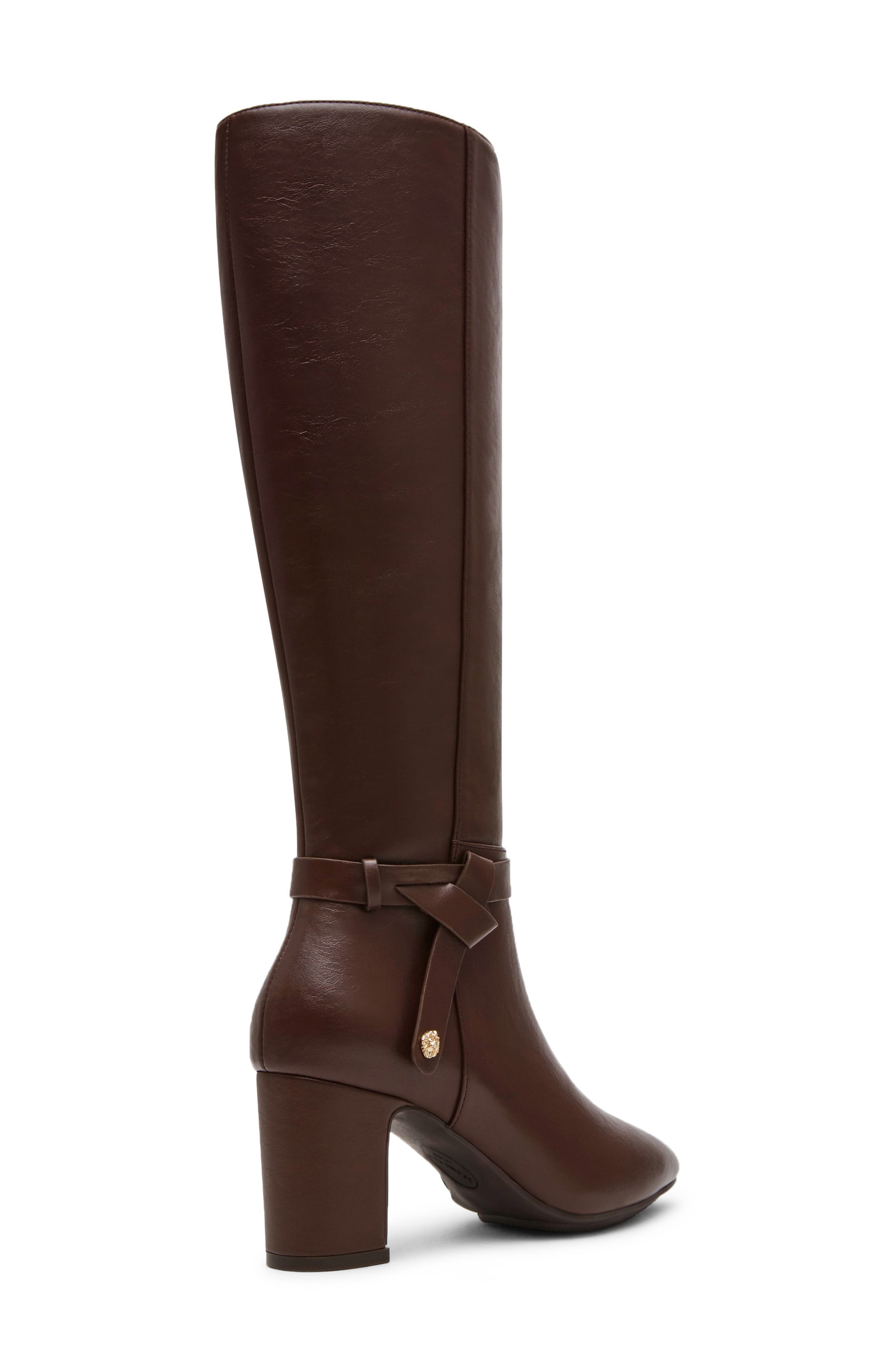Sada Faux Leather Knee High Boot, Alternate, color, BROWN PU
