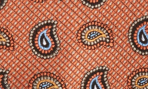 Nordstrom Paisley Silk Tie In Orange