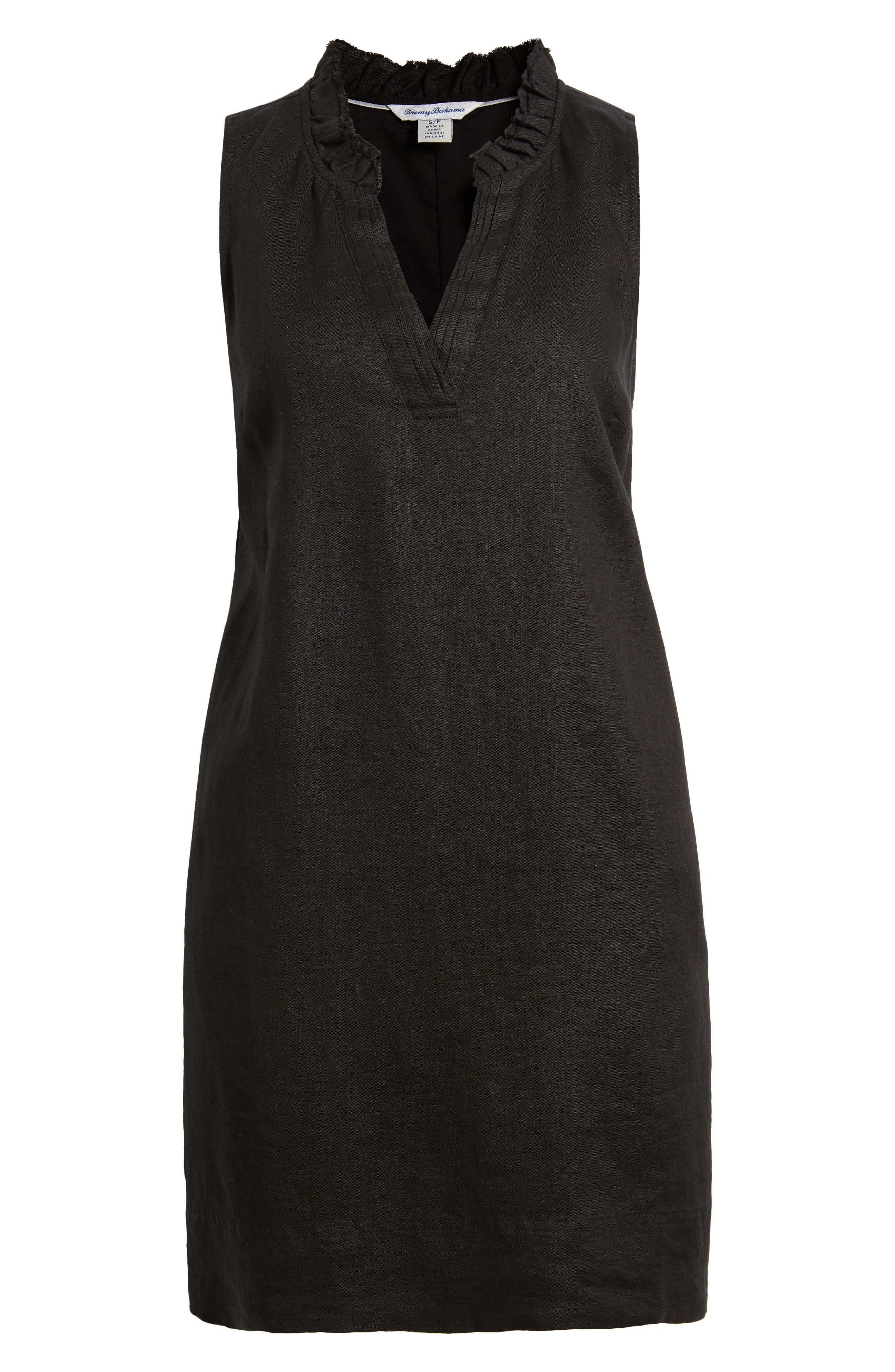 two palms double ruffle linen dress Tommy Bahama Women's Sleeveless Two Palms Linen Double Ruffle Dress