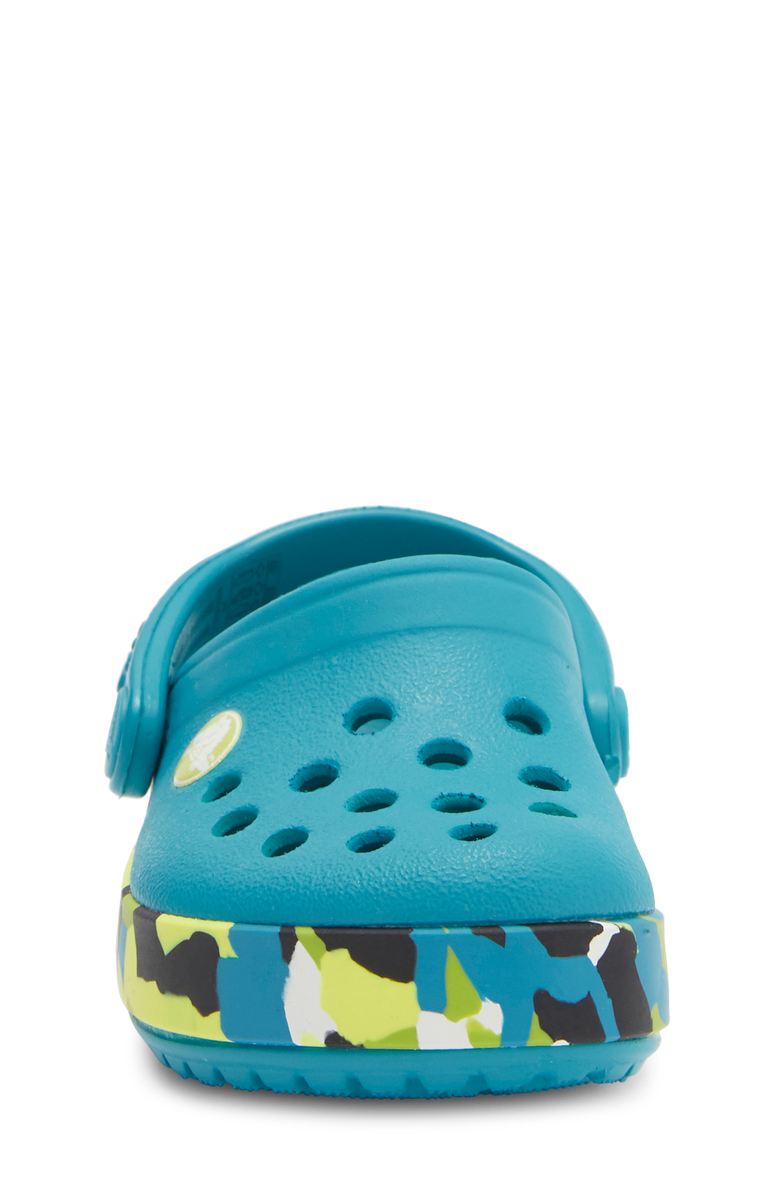 CROCS Kids' Glow Confetti Clog, Alternate, color, Turbo Teal/ Multi