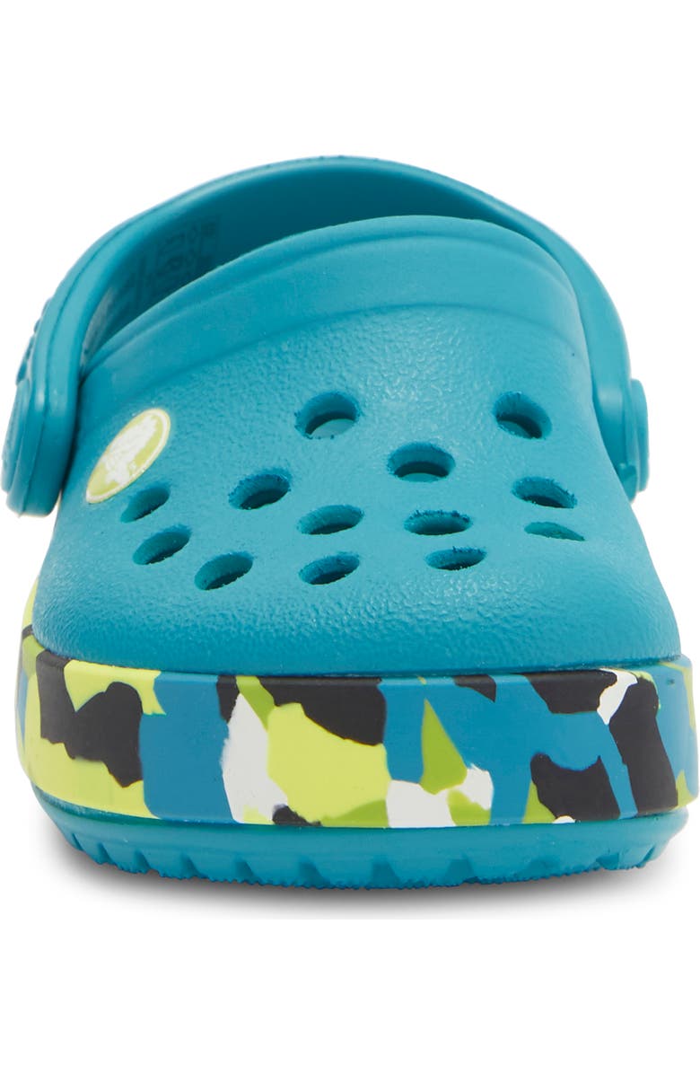 CROCS Kids' Glow Confetti Clog, Alternate, color, Turbo Teal/ Multi