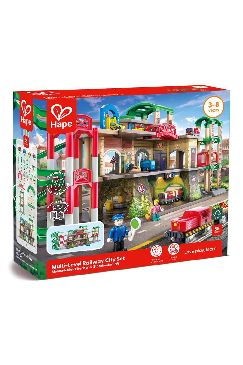 Multi-Level Railway City Playset, Alternate, color, MULTI
