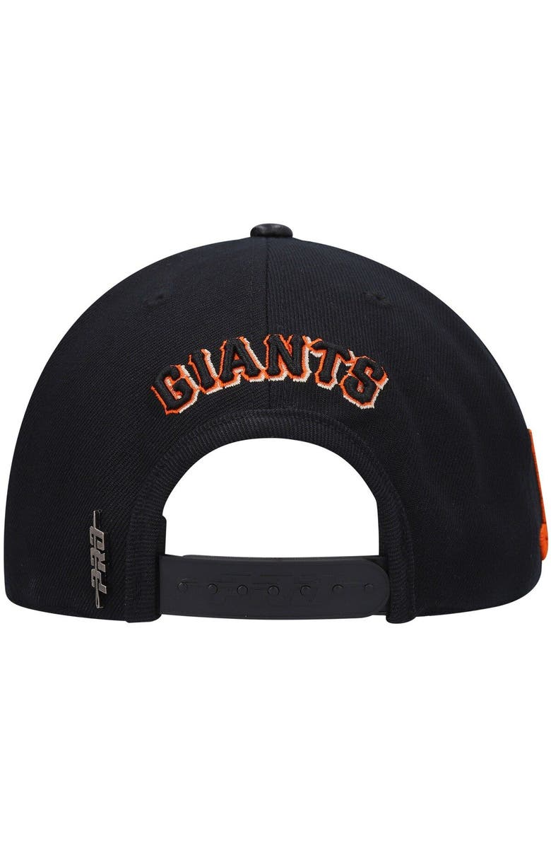 PRO STANDARD Men's Pro Standard Black San Francisco Giants Stacked Logo Snapback Hat, Alternate, color, 