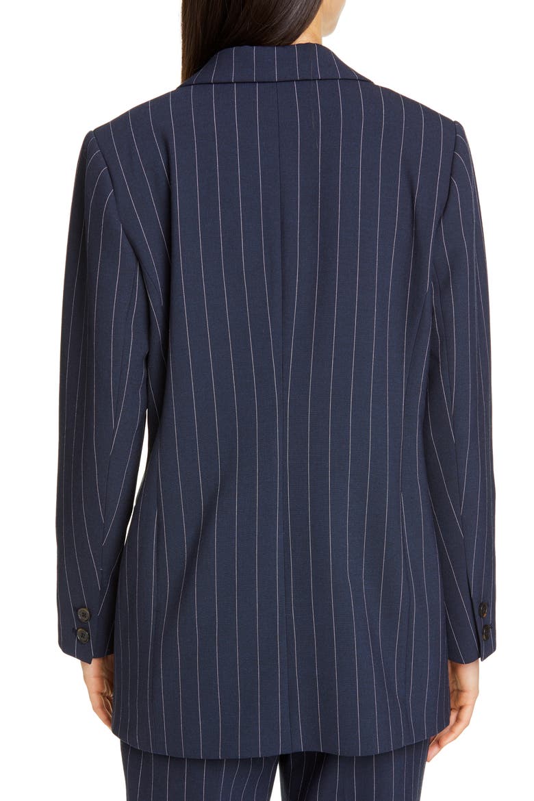 Stripe Suiting Blazer, Alternate, color, TOTAL ECLIPSE