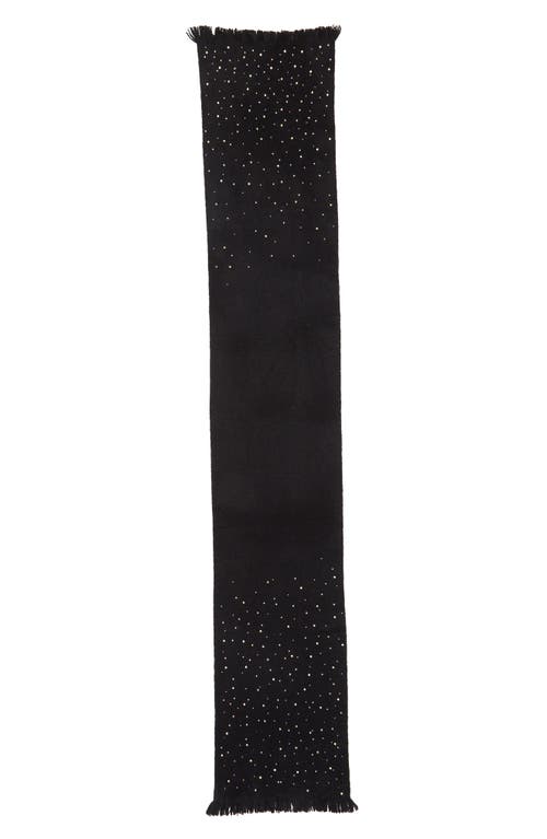 Jane Carr Krug Swarovski Crystal Cashmere Blend Scarf In Noir