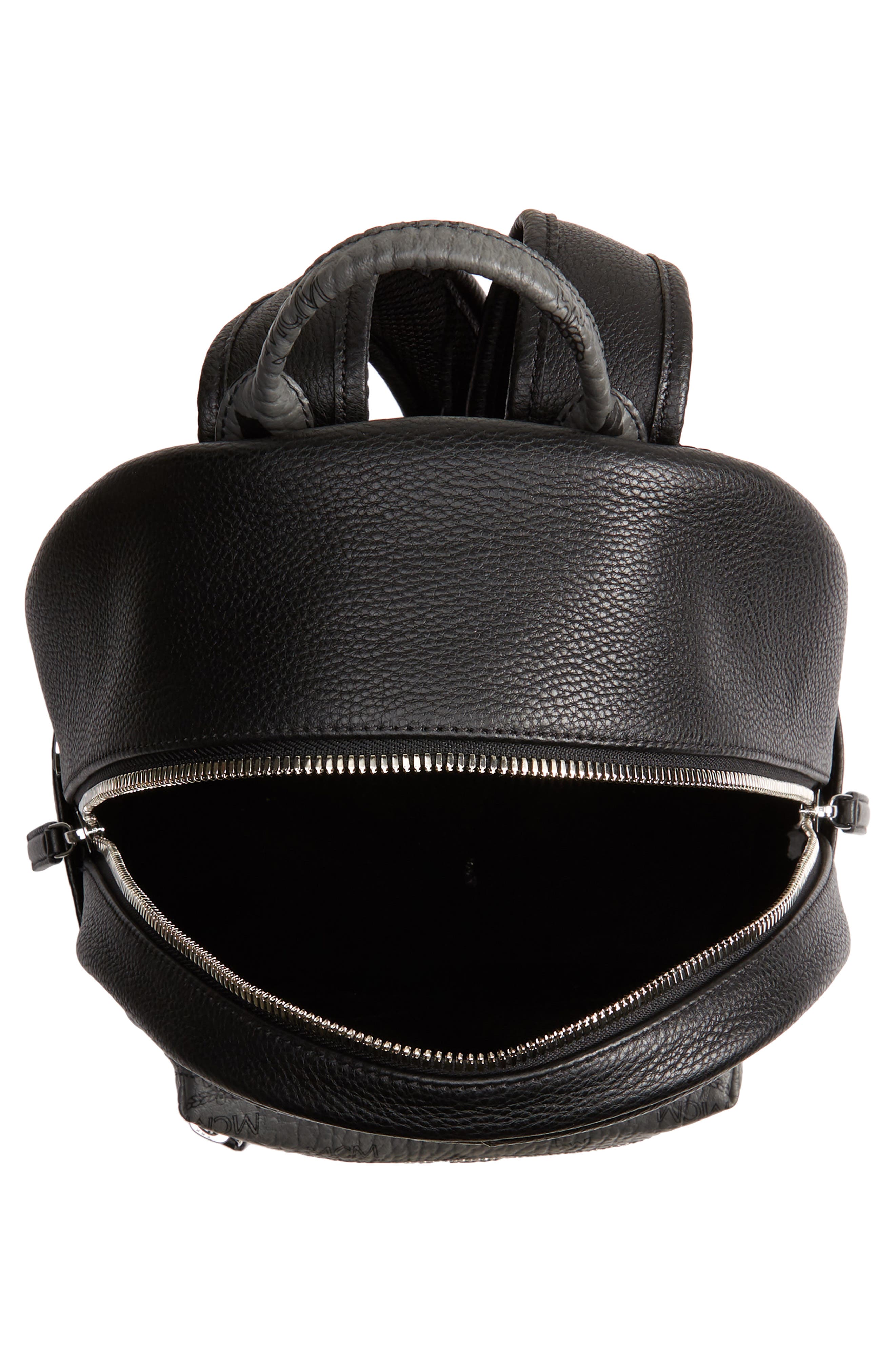 MCM Small Leather & Visetos Canvas Backpack, Alternate, color, 