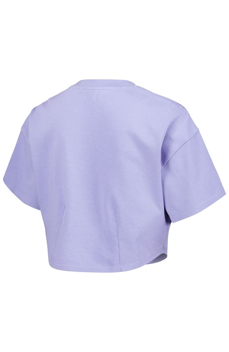 LUSSO Men's Lusso Purple Los Angeles Lakers Nola Faded Tonal Cropped T-Shirt, Alternate, color, Purple