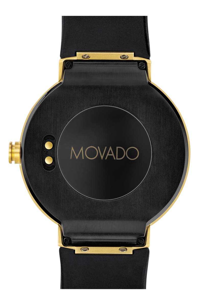 Movado Connect Silicone & Leather Strap Smart Watch, 44mm, Alternate, color, 