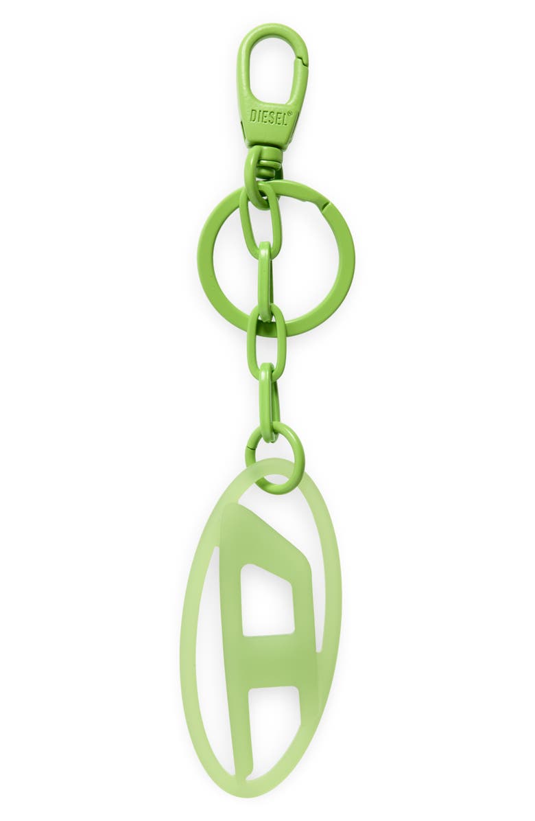 DIESEL<sup>®</sup> Oval D Key Ring Bag Charm, Main, color, Green