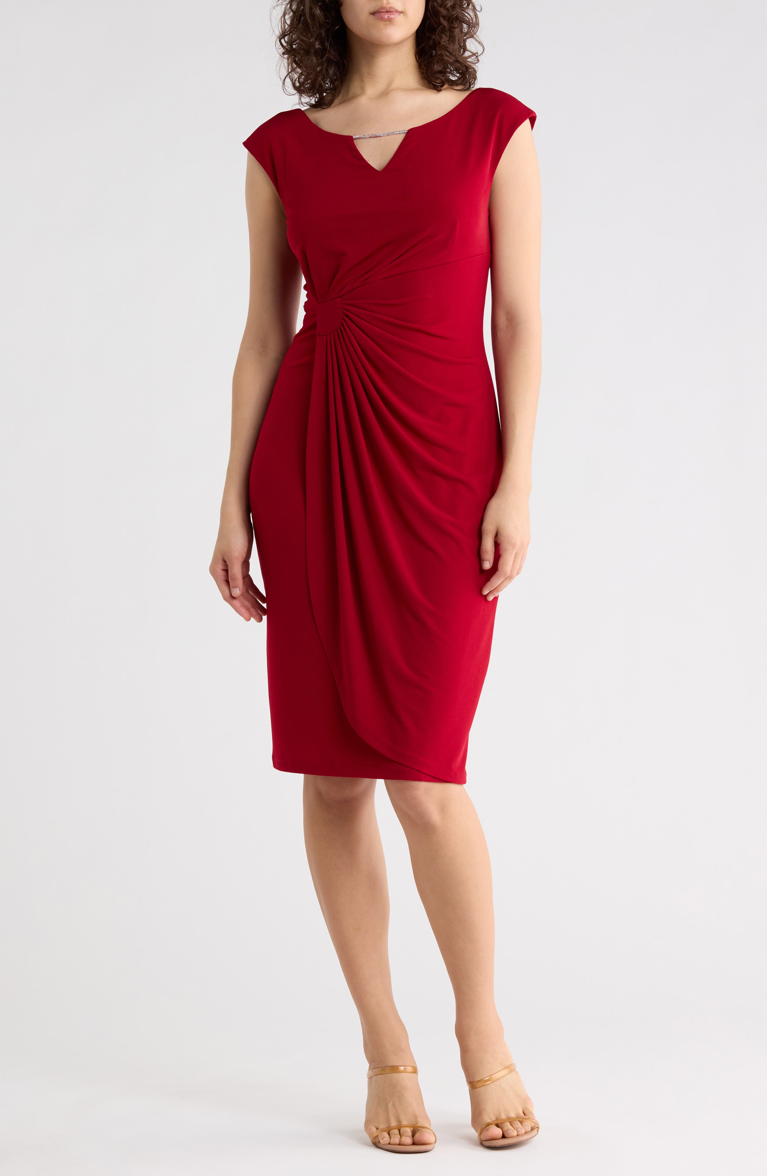 Connected Apparel Ity Trim Detail Sheath Dress