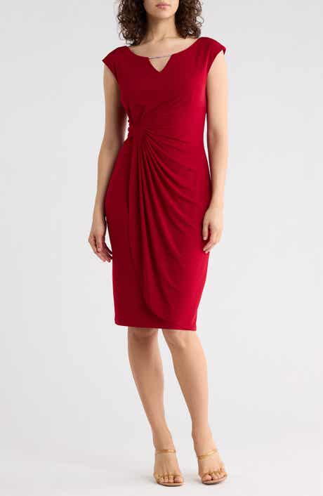 Connected Apparel Ity Trim Detail Sheath Dress