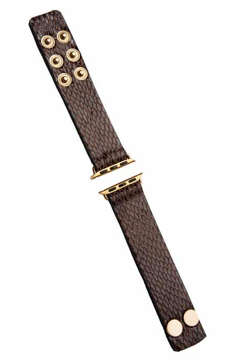 SAACHI Fish Scale Embossed Leather Apple Watch® Watchband